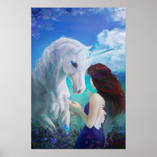 Affiche Unicorn Fairy Tale Imaginaire Art
