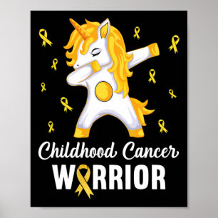 Affiche Unicorn Guerrier du cancer de l'enfance En Septemb