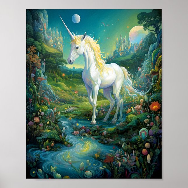 Affiche Unicorn Imaginaire Art (Devant)