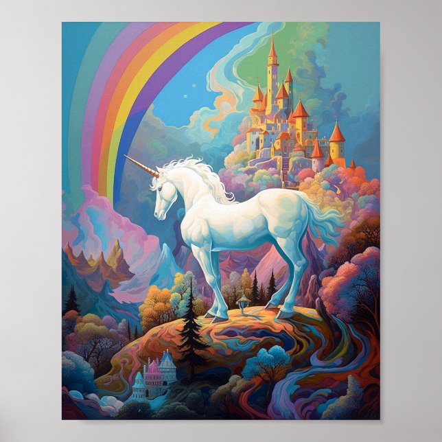 Affiche Unicorn Imaginaire Art (Devant)
