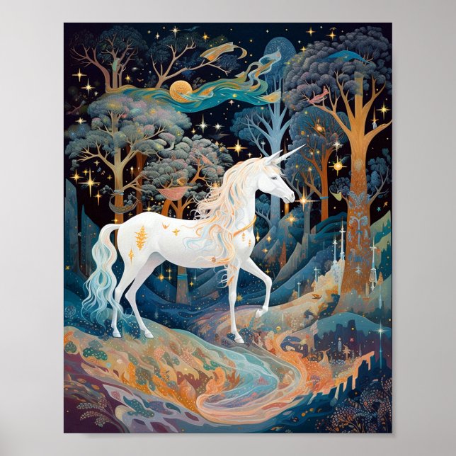 Affiche Unicorn Imaginaire Art (Devant)
