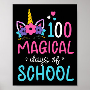 Affiche Unicorn Joyeux 100ème Jour 100 Jours Magiques De L