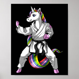 Affiche Unicorn Ninja Karate Martial Art Kickboxo Taekwo