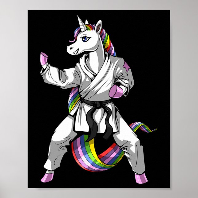 Affiche Unicorn Ninja Karate Martial Art Kickboxo Taekwo (Devant)