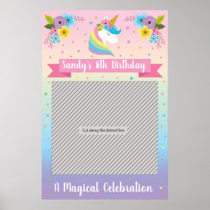 Affiche Unicorn Party Frame Prop pour Photo Booth