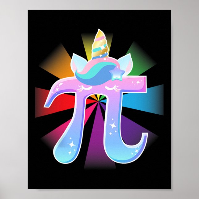 Affiche Unicorn Pi Day Math Nerd T Shirt Cadeaux Pour Les  (Devant)
