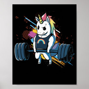 Affiche Unicorn Poids Remise Deadlift Rainbow