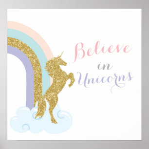 Affiche Unicorn Print, Unicorn Bedroom Decorations