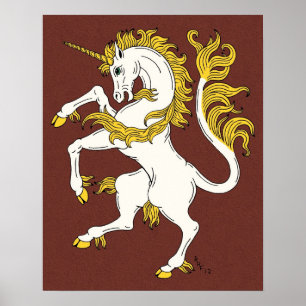 Affiche Unicorn Rampant
