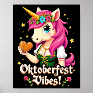 Affiche Unicorne allemande Drindl Funny Vibes Enfants Ados