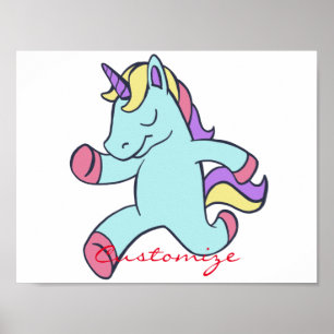 Affiche Unicorne Bleue Courant Thunder_Cove