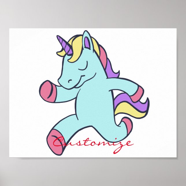 Affiche Unicorne Bleue Courant Thunder_Cove (Devant)