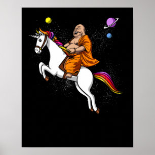 Affiche Unicorne Bouddha Yoga