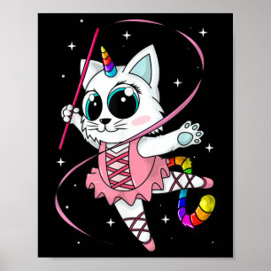 Affiche Unicorne Chat Cati Corn Kittycorn Cute Kitty Rainb
