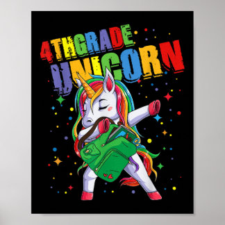 Affiche Unicorne de 4e année filles garçons enfants mignon