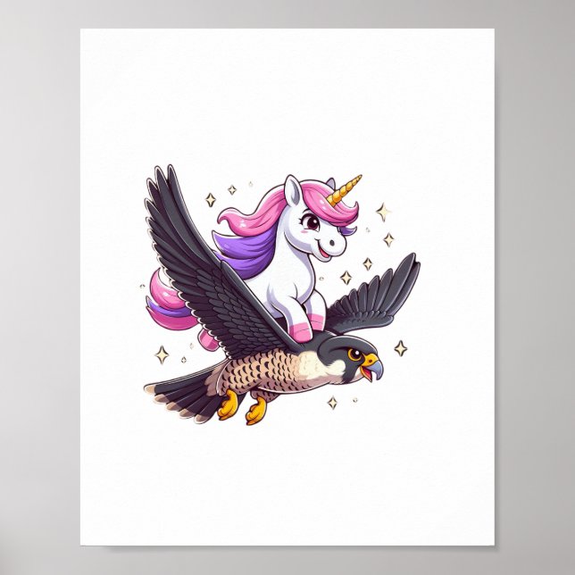 Affiche Unicorne équitation Peregrine Falcon Garçon Filles (Devant)