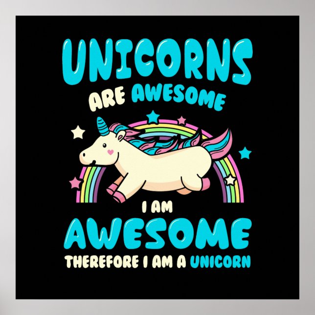 Affiche Unicorne magique (Devant)