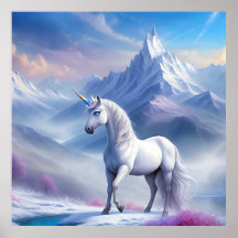 Unicorne mystique dans un royaume d'Imaginaire mag