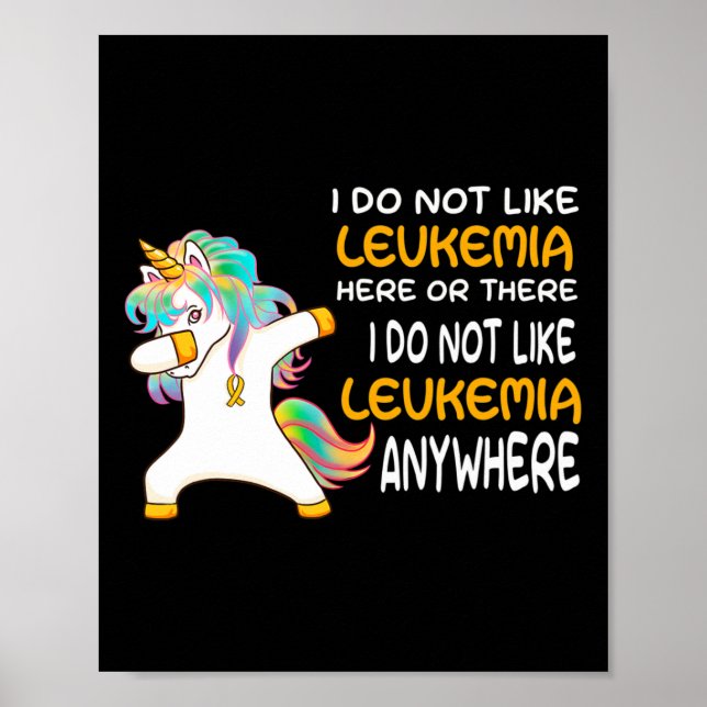 Affiche Unicorne Sensibilisation À La Leucémie Chez Les Fe (Devant)
