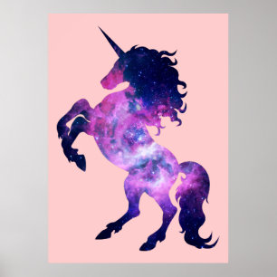 Affiche Unicorne spatiale
