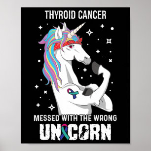 Affiche Unicorne - Thyroïde Cancer Sensibilisation au ruba