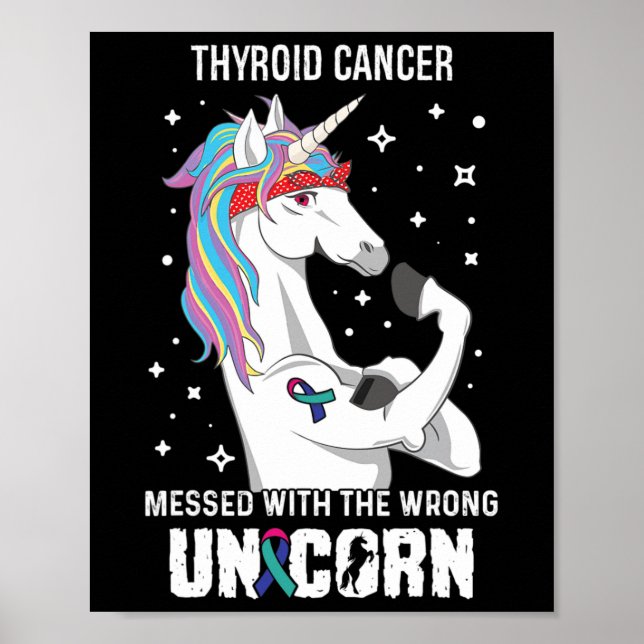 Affiche Unicorne - Thyroïde Cancer Sensibilisation au ruba (Devant)