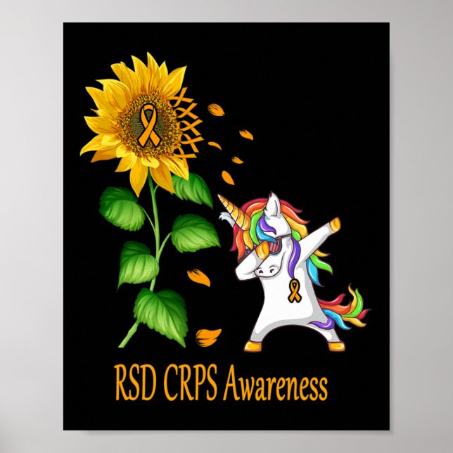 Affiche Unicorne Tournesol RSD Sensibilisation à la RPS (Devant)