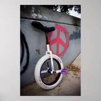 Affiche Unicycle pour la paix
