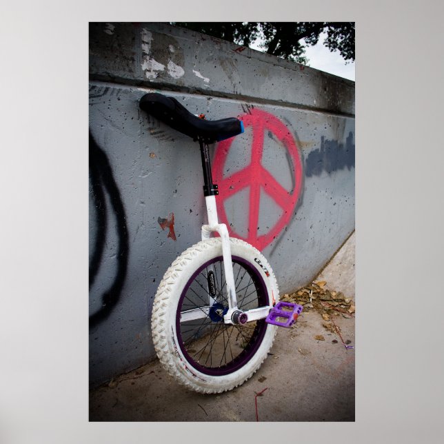 Affiche Unicycle pour la paix (Devant)