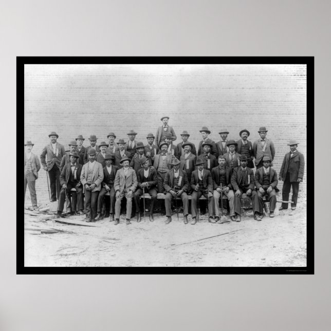 Affiche Union africaine-américaine des charpentiers 1900 (Devant)