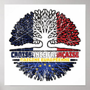 Affiche Union européenne Europe France France Arbre Racine