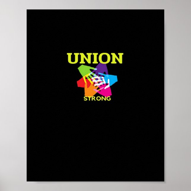 Affiche Union forte classique - Fête du Travail (Devant)