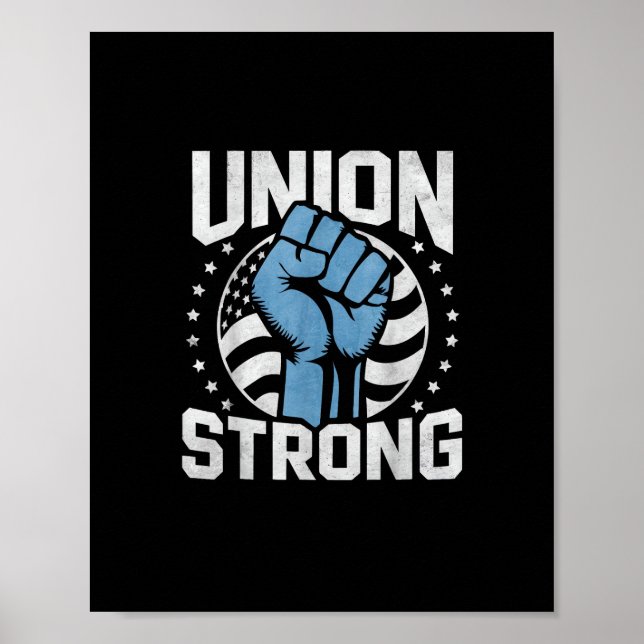 Affiche Union Forte Pour Les Travailleurs Professionnels - (Devant)