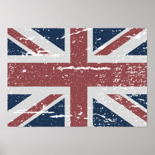AFFICHE UNION JACK BRITANNIQUE
