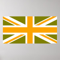 Union Jack orange et olive