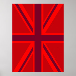 Affiche Union Jack rouge