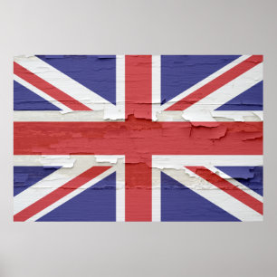 Affiche Union Jack Weathered Paint