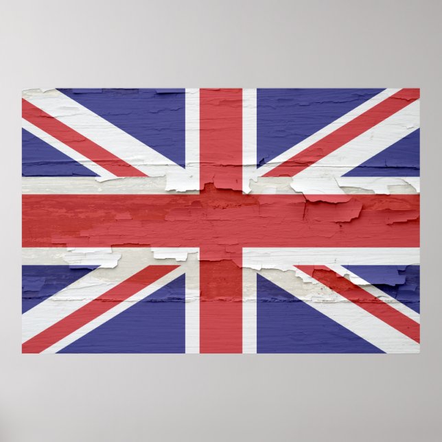 Affiche Union Jack Weathered Paint (Devant)
