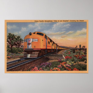 Affiche Union Pacific Railroad "Ville de Los Angeles"
