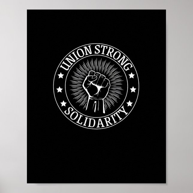 Affiche Union Solide Solidarité Premier Travailleurs Droit (Devant)