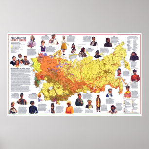 Affiche " Union soviétique : 1976 - Carte internationale d