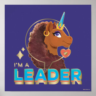 Affiche Unique à la licorne "I’m a Leader" Design
