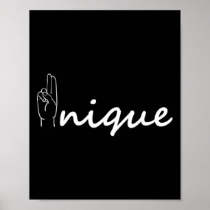 Affiche Unique ASL Alphabet American Sing Language ASL Tea