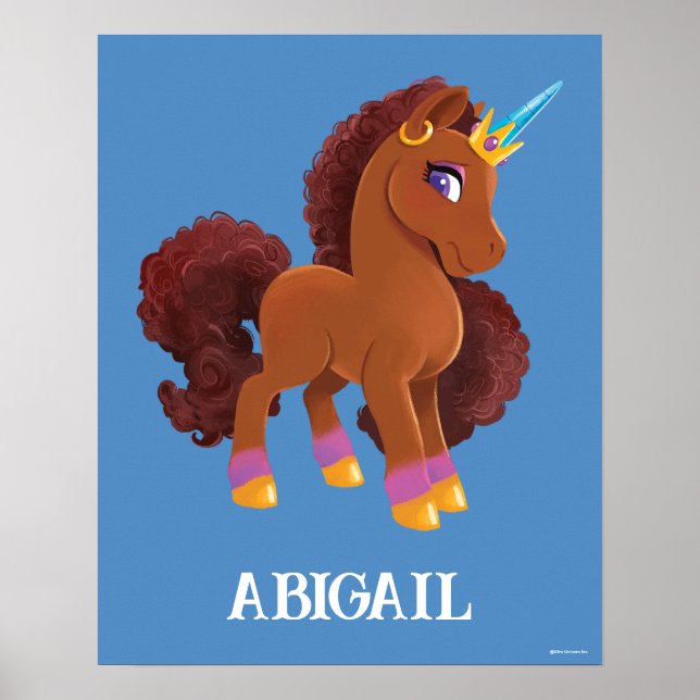 Affiche Unique la licorne debout Fière (Devant)