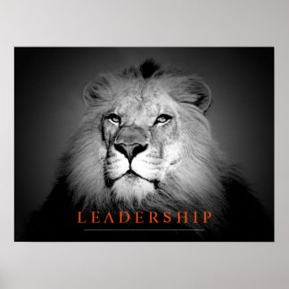 Affiche Unique leadership King Lion Portrait Artwork