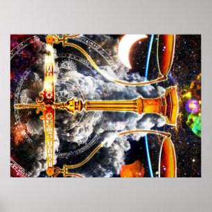 Affiche Unique Libra Zodiac Wall Art Idées Cadeaux Parfa