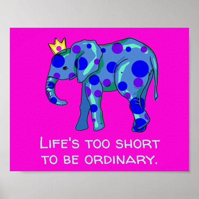 Affiche unique sur les éléphants (Devant)