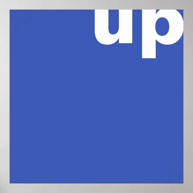 Affiche Uniquement Arrière - plan couleur - bleu + vos idé (Devant)