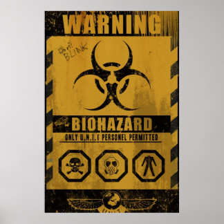 AFFICHE UNIT BIOHAZARD