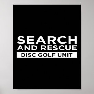 Affiche Unité de recherche et de sauvetage de disc golf dr